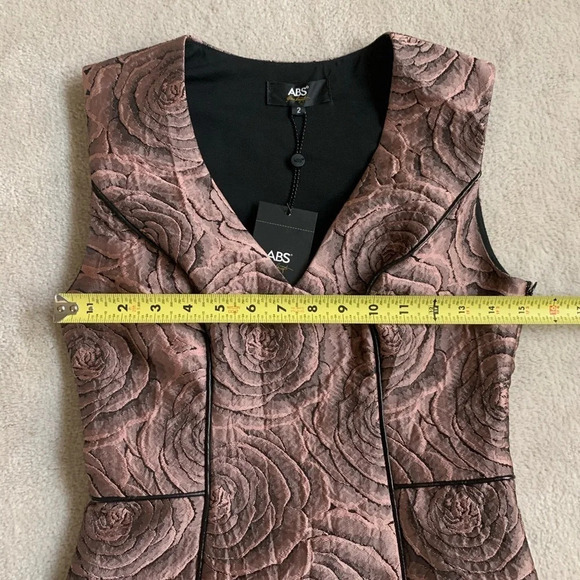 ABS Allen Schwartz Pink Ruffle hem Dress  , 2 - Picture 7 of 13